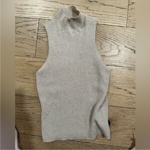 Reformation Cashmere Ribbed Knit Turtleneck Top